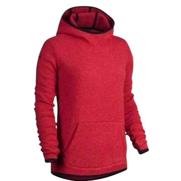 Nike Hypernatural Fleece Pullover Knit‎ Hoodie in Heather Red Size Small - Picture 1 of 6